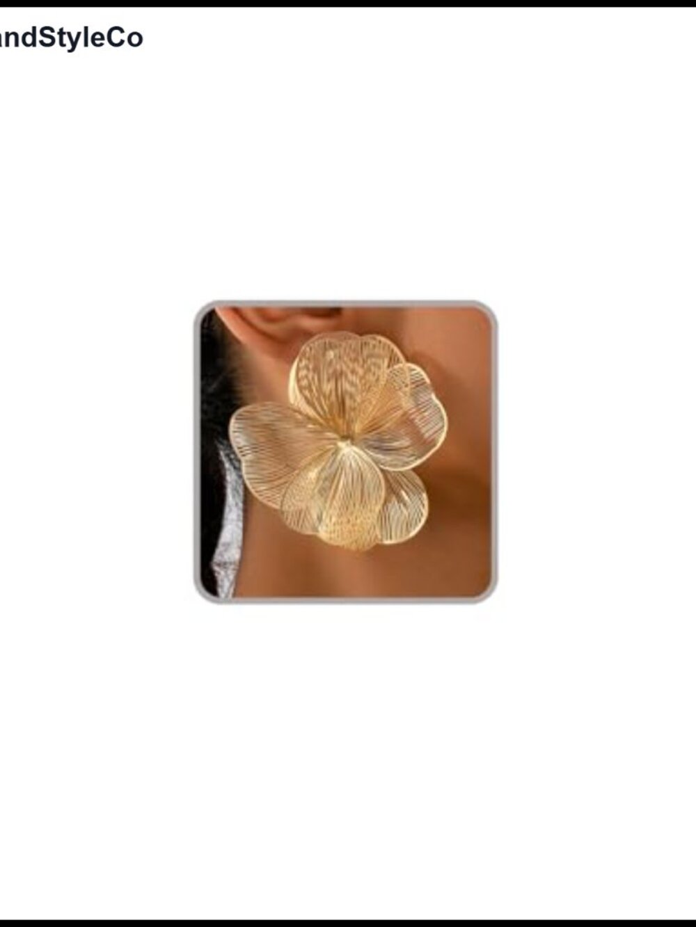 Large Statement Flower Drop Earrings for Women Chunky Floral Dangle Jewelry
